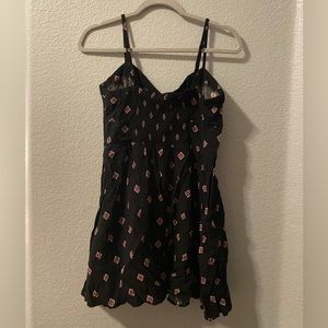 Express Black with print bustier short dress